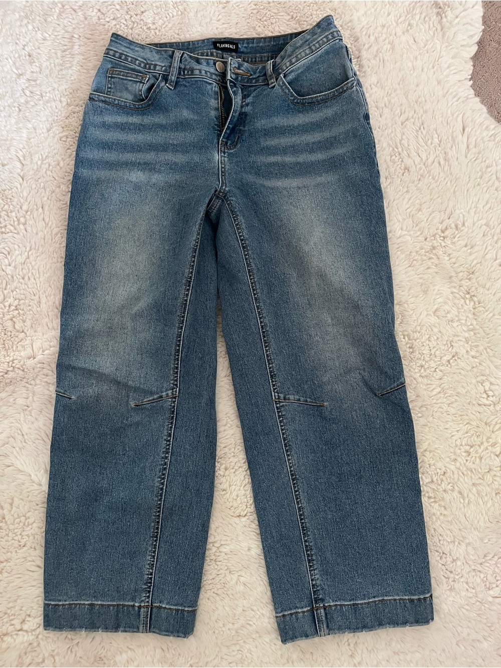 Women's Medium Blue Wide-Leg Jeans